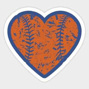 I <3 Baseball (Orange) Sticker